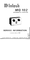 McIntosh MQ-102 - Service manual 